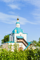 lesosibirsk / Russia - june 06 2019: Old Russian Orthodox Church outside facade