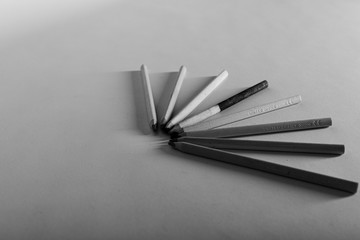 Colored Pencils School Supplies Art Black & White