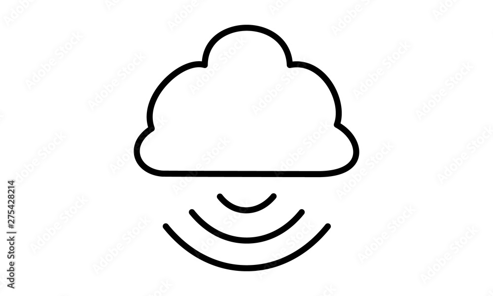 Aufkleber clouds icon for weather and cloud computing
