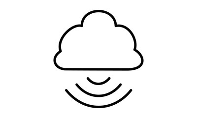 Clouds icon for weather and cloud computing