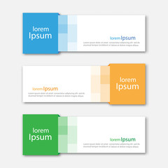 Set of abstract design banner template.