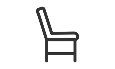 Simple chair icon for home or office settings