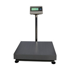 scales for weighing heavy objects and goods, isolated on white background