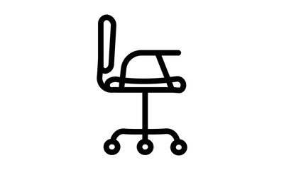  Office chair simple icon vector image