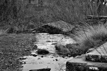 Fototapeta premium Rio en Blanco y negro de Patones