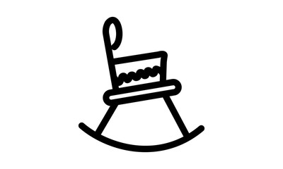 Rocking chair icon for comfort and home furniture