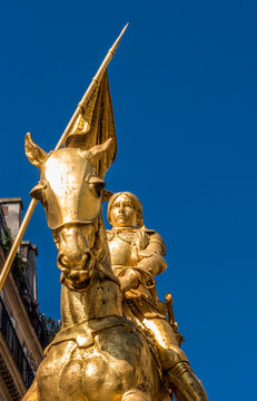 France, 1st arrondissement of Paris, rue de Rivoli, place des Pyramides, equestrian statue of Joan of Arc