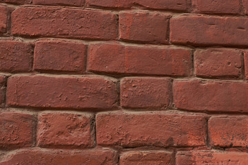 Obraz premium red brick wall texture grunge background with vignetted corners,