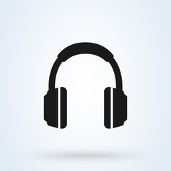 headphone Simple modern icon design illustration.