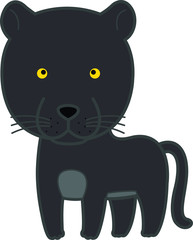 動物のイラスト-黒ヒョウ