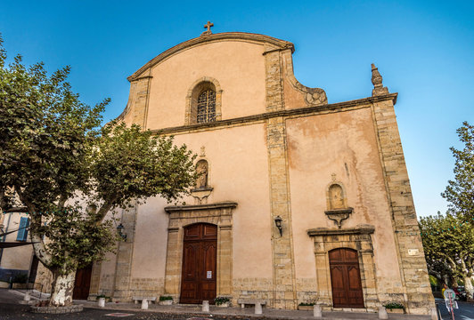 France, Provence-Alpes-Cote d'Azur, Var, Fayence, church Saint-Jean Baptiste (18th century)