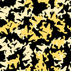 Urban UFO camouflage of various shades of black and yellow colors