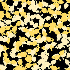 Urban UFO camouflage of various shades of black and yellow colors