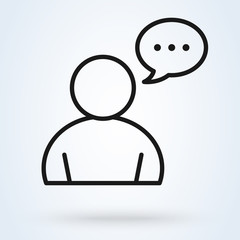 Speech bubbles, speaking of people Simple modern icon design illustration