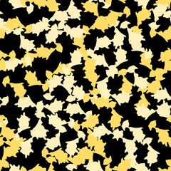 Urban UFO camouflage of various shades of black and yellow colors