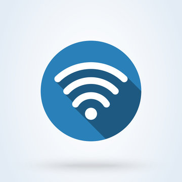 wi-fi signal sign Simple modern icon design illustration.