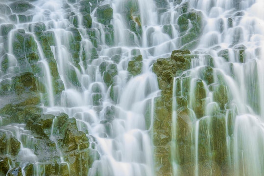 France, Auvergne, Haute-Loire, La Beaume waterfall near Puy-en-Velay.