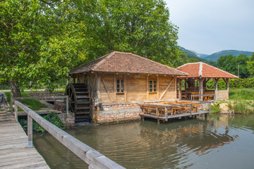 Fototapeta premium Traditional water mill at country side of Serbia, Eastern Serbia, near Despotovac city