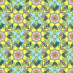 Keuken foto achterwand Marokkaanse tegels Bladeren contouren, Rainbow magenta roze oranje turquoise lila paars moderne trendy naadloze bloemmotief pastelkleuren op wit. handgetekende geometrische abstracte achtergrond voor site blog stof.