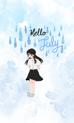 Hello July 2019 wallpaper