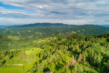 Beskid Sądecki z Lotu Ptaka
