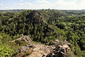 Fototapeta na wymiar Rocks of Divoka-Sarka valley nearby Prague