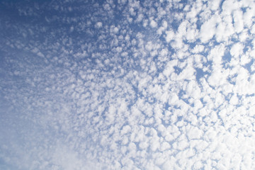  white clouds ripple all over the sky