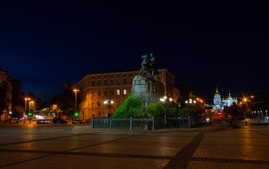 Monument to Hetman Bogdan Khmelnitsky on Sofia Square, Kiev, Ukraine