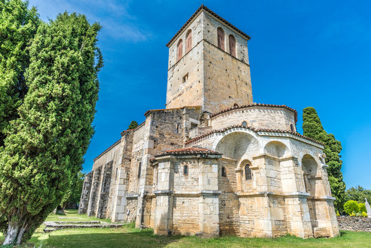 France, Piedmont of the Pyrenees, Haute-Garonne, church St Just de Valcabrere (11th-12th century) Saint James way (UNESCO World Heritage)
