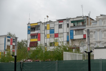 Fototapeta premium Hausfassade mit Balkonen