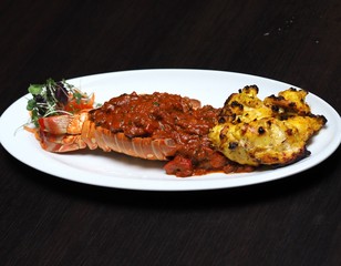 June 2019 - Kolkata Ka Lobster Kalimirch - Lobster cooked two ways with Black, green & red pepper corn & with mixed capsicum in mild garlic masala 