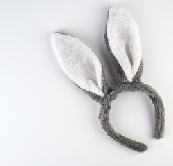 Fur headdress of a hare with ears