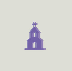 vector illustration of a church icon 