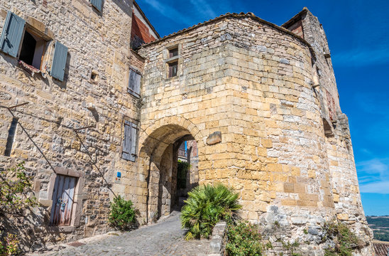France, Tarn, Cordes-sur-Ciel, porte du Vainqueur (Gate of the Winner) (13th century, Saint James Way)