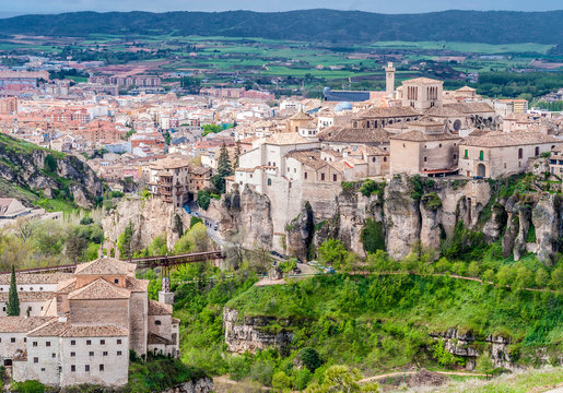Spain, autonomous community of Castile - La Mancha, city of Cuenca and Parador in the convent of San Pablo (16th century) (UNESCO World Heritage) (Most Beautiful Village in Spain)
