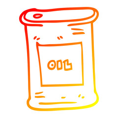 warm gradient line drawing cartoon olive oil