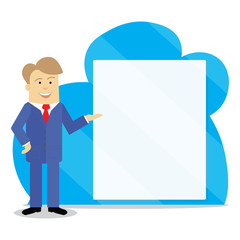 Employee character standing