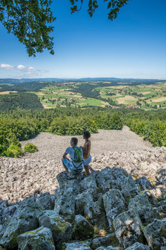 Auvergne - Rhone-Alpes - Hauet-Loire - Saint-Julien-d'Ance - The Bourianne lava flow.