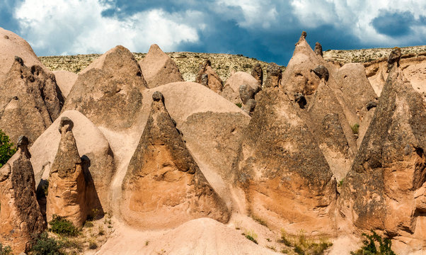 Turkey, Goreme National park and the rock sites of Cappadocia, Devrent valley dotted with cones and volcanic peaks (UNESCO World Heritage)