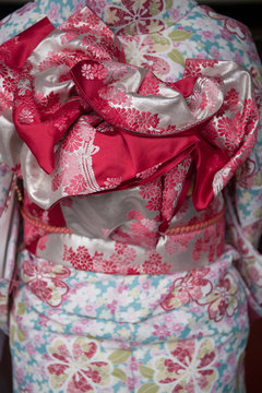 Japanese kimono large belt called obi, Tokyo, Japan