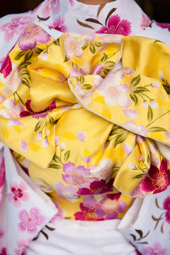 Japanese kimono large belt called obi, Tokyo, Japan