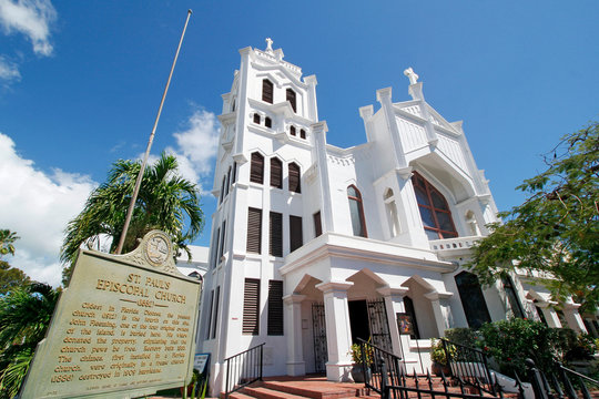 USA. Florida. The Keys. Key West. Historic and tourist center. Saint Paul Episcopal Church.