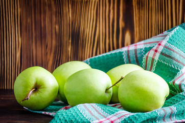 green apples on the table