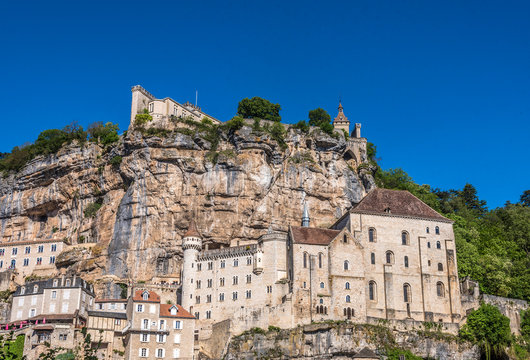 France, Natural regional park Causses du Quercy, Lot, Rocamadour (Most Beautiful Village in France) Saint James way, (12th-19th century)