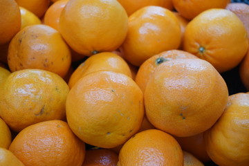 orange pile. Orange is a fresh tropical fruit