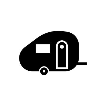 recommend clip art: Caravan, camper van icon