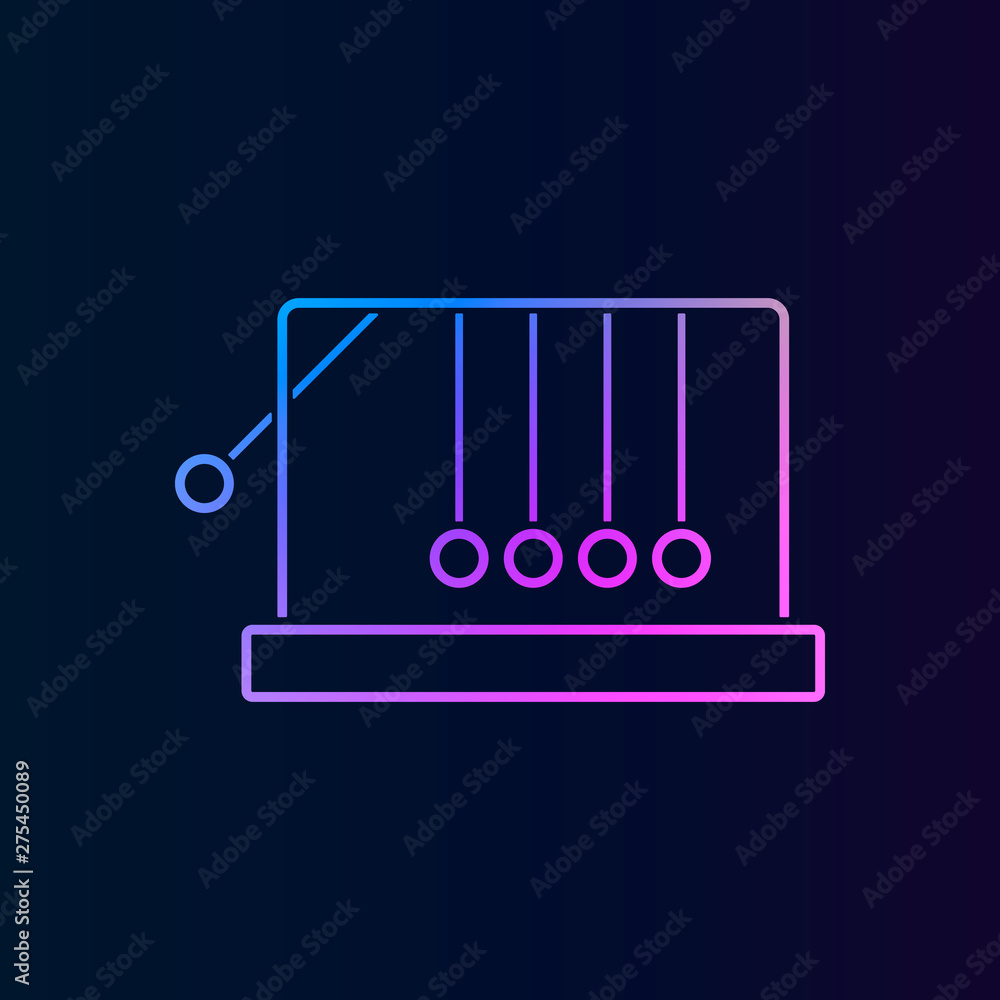 Poster newton cradle nolan icon. simple thin line, outline vector of education icons for ui and ux, website