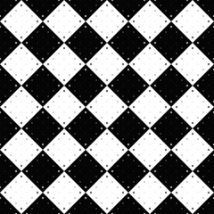 Seamless geometrical circle pattern background - black and white vector design from circles