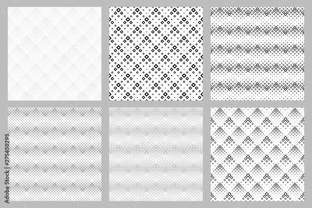 Poster geometrical diagonal square pattern background set - abstract vector illustrations from squares