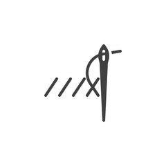 Cross stitch needlework vector icon. filled flat sign for mobile concept and web design. Handmade embroidering glyph icon. Symbol, logo illustration. Vector graphics